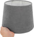 18.5cm HEMOTON Gray Fabric Lampshade for Table and Floor Lamps, Modern Replacement Light Cover with Diameter, Suitable