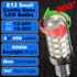 12V 40W E12 LED Candelabra Light Bulbs 4W Daylight White 6000K 450Lm Low Voltage AC12-24V/DC10-30V for RV Camper Marine
