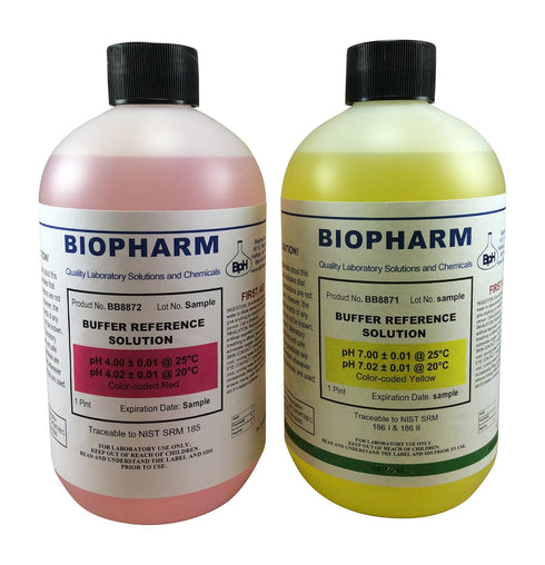 pH Buffer Calibration Solution Kit 2-Pack one pH 4.00 (red) and one