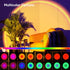 Bavcieu Sunset 360 4 Setting Lamp Projection Led Lights with Remote, Multicolor Night Light Rotation Rainbow Lights