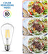 ST21 Bulb Bulbs 7W(60 800Lumens CRI80+ Dimmable 2700K E26 Lightbulbs, 6 Pack ANWIO Clear LED Edison Light LED Filament