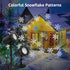 Christmas Snowflake Projector Lights with Outdoor Ground Stakes, IP65 Waterproof Decorative Snowfall LED Lighting for