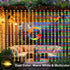 600 20Ftx10Ft, ZAIYW Curtain Lights LED Dual Color Changing Curtain Fairy Light Connectable with Timer Remote