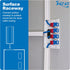 4 IC107SB4WH ICC Port Surface Mount Box in White, Works with Slim and Wide Profile Keystone Jacks (Sold Separately)
