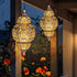 Solar Lanterns,Outdoor Garden Decor Solar Lantern Metal Moroccan Chandelier Gardening Decorative,Outside Hanging Lights
