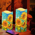 Sunflower Flameless Candles with Remote Color Changing Battery Operated Pillar Candles with Flickering Flame Electric