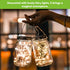 Set 2 5.2" 3" SteadyDoggie Solar Mason Jar Lights - of Magical Patio Lights in Glass Lanterns - Hang Them Anywhere
