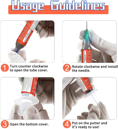 Sn63/Pb37 T4 Tin Lead Solder Paste (30g) & Lead-Free Solder Flux 10cc by Wonderway