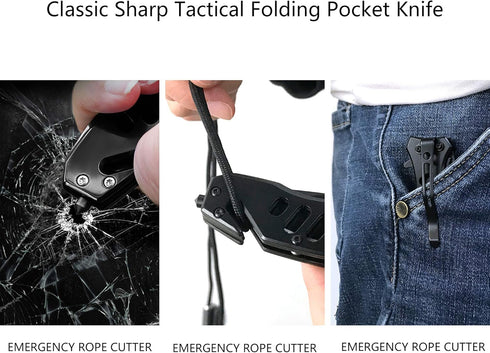 ALBATROSS EDC Cool Sharp Tactical Folding Pocket Knife, SpeedSafe Spring Assisted Opening