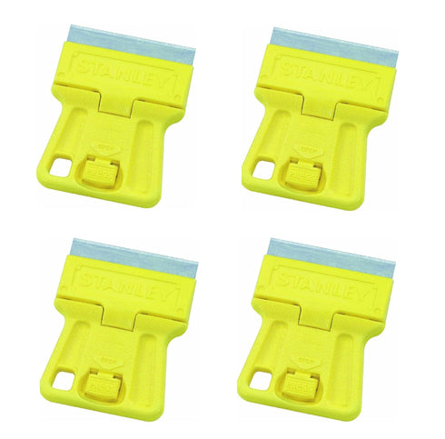 STANLEY 28-100 1-3/16" High Visibility Mini Razor blade scraper (4 Pack)