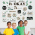 Mental Health Posters It's Okay to Eucalyptus Bulletin Board Set, Inspirational Accents for School Office Home Decor