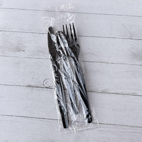 Set, 250 Boardwalk Disposable Plastic Cutlery Three Piece Silverware Kit, Case of Heavy Duty Fork Knife Spoon