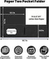 SUNEE Folders with Pockets, 125 Pack Black, 2 Pocket Folders Fit Letter Size Paper for School Office Home