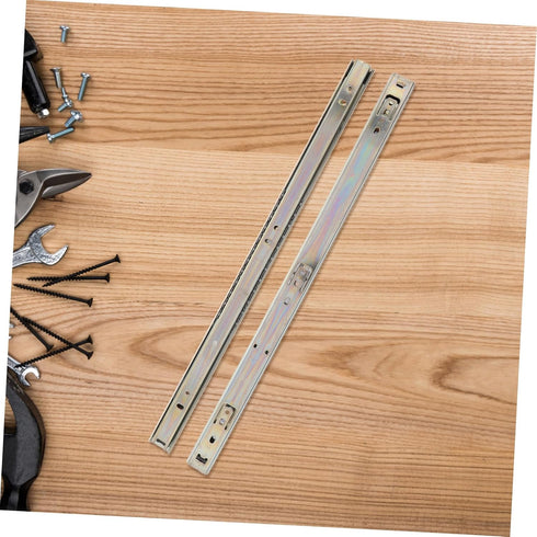 HAKIDZEL 2PCS Heavy Duty Keyboard Drawer Slide Rail Wide Full Extension Ball Bearing Slide for Bedside Cabinets