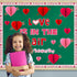 Valentine's Day Bulletin Board Decoration, 3D Heart Honeycombs Love is in The Air Cutouts for Classroom Decor