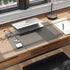 Smead Charcoal Desk Pad, Vegan Leather Mat with Non-Slip Faux Suede Backing, Perfect Desk Organizer for Office Decor