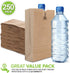 2 Lb (250 Count) Packing Pack, Stock Your Home Kraft Small Brown Paper Bags Mini Size Bag for Breakfast Food, Snack