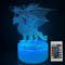 JOCHUI 3D Dragon Night Light, Anime Dragon Illusion Table Lamp with 16 Colors