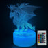JOCHUI 3D Dragon Night Light, Anime Dragon Illusion Table Lamp with 16 Colors