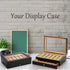 Yesland 2 Layer Ebony Wood Pen Display Box, 23 Slot Fountain Pen Organizer with Clear Glass Window, Luxury Collection
