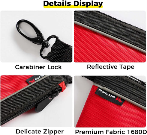 Small Tool Pouches with Zipper, Waterproof 1680D Tool Bags for Men, 4 Pack Organizer