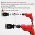 Core Drill Bit Adapter - 2pcs 5/8''-11 Thread to 3/8'' (10mm) Hex Shank for Electric Hand Drill