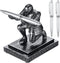 Knight Pen Holder with 2 Pens, Funny Resin Desk Organizers and Accessories for Cool Office Gadgets and Decorations