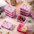 Suzile 12 Pcs Plastic Clear Crayon Box with Lids Stackable Organizer for School Office Supplies