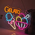 Dimmable,15.7511.8inches Gelato Neon Sign, Neon Lights Hanging Wall Art Decoration for Restaturant Shop Food Truck