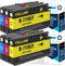 LCL Compatible Ink Cartridge, Pigment Replacement for HP 711XL, Designjet T120 24, 6-Pack (2 Cyan, 2 Magenta, 2 Yellow)