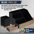 HBCY Creations 3 Piece Black Metal Desk Organizer Set, Rustic Mail Organizer, Rustic Industrial Home Decor