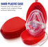 5 Pack w/O2 6.5 4.8 1.6 inches ASA TECHMED Medical CPR Rescue Mask, Adult Child Pocket Resuscitator, in Red Hard Case