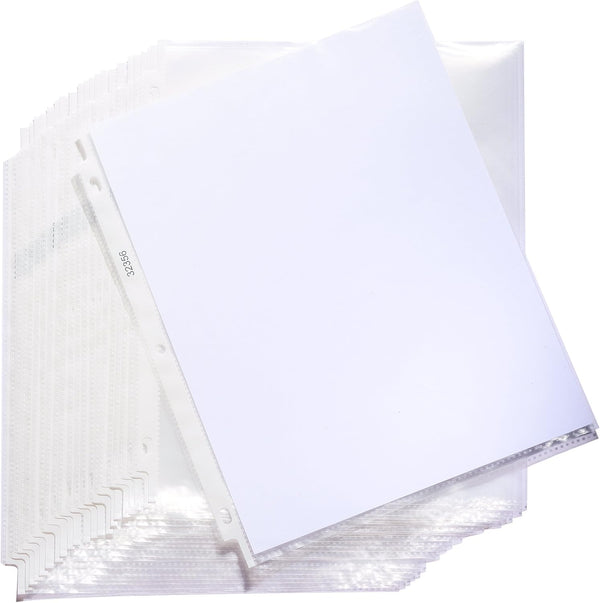 Sheet Protectors, Non-Glare, Top Loading Plastic Binder Protectors, 50-Pack, 9 x 11 Inch