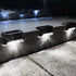 Solar Lights for Outside, 4 Pack Waterproof Solar Deck Lights for Fence, Patio, Garden, Pathway Lighting