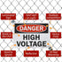 SmartSign OSHA Safety Sign, "Danger: High Voltage", 10" x 14", Reflective Black/Red on White