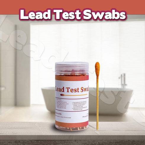 Lead Test Swab Kit with 60 Rapid Home Testing Swabs for All Surfaces - 30-Second Results (LS60)
