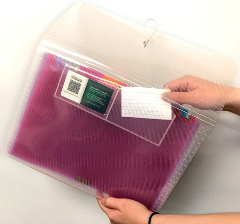 BAZIC Expanding File Folder - 7 Pockets with Color Tab, Letter Size Plastic Pocket Folders, Paper Documents Organizer,