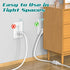 2 Pack 2FT/24Inch Power Extension Cord, Heavy Duty 16 AWG, Waterproof, Flexible, Indoor Use, White