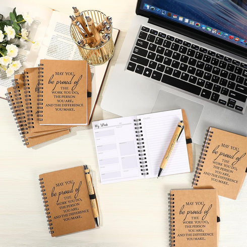 Tellingyou 20 Pcs Employee Appreciation Gifts, A6 To Do List Notepads, Motivational Pens, Positive Planner