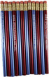 Jumbo TOT pencil, Round, 10mm Metallic Blue and Red, Med Soft Core (Package of 12) by Musgrave Pencils/beacon-ridge