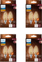 Vintage Flicker-Free Amber Spiral B11 Dimmable, Eyecomfort Technology, 225 Lumen, 2000K, E12 Base, 8-Pack