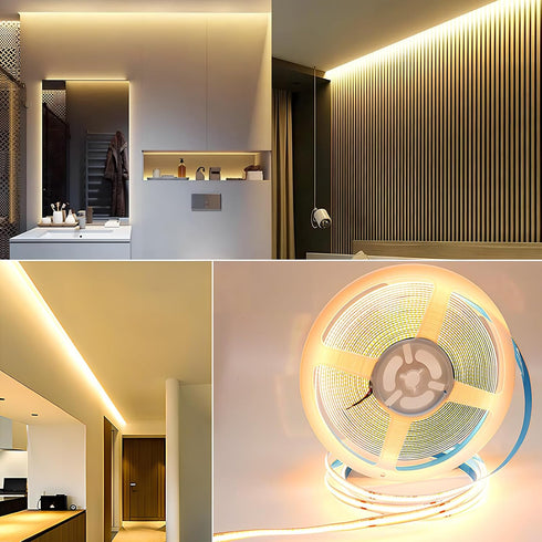 320COB 5m Warm White LED Strip Light Bright Home Decoration Light for Wardrobe Lights Display Cabinet Lights Dressing