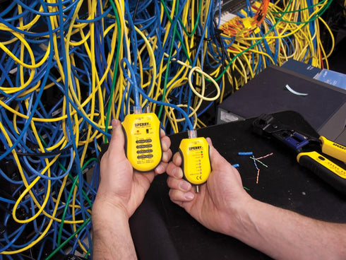Sperry Instruments TT64202 Cable Test Plus, Coax & UTP/STP Cable Tester, 2 Pc. Kit, Yellow & Black
