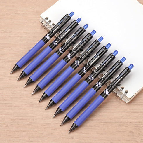 WRITECH Retractable Gel Ink Pens, Blue-Ink 0.7mm Medium Point, Smooth Writing, Quick-Dry, Set of 8