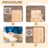 6.69x5.9 Inch Dog Paw Print Template, Router Templates for Woodworking, Acrylic Router Inlay Templates, Clear Router