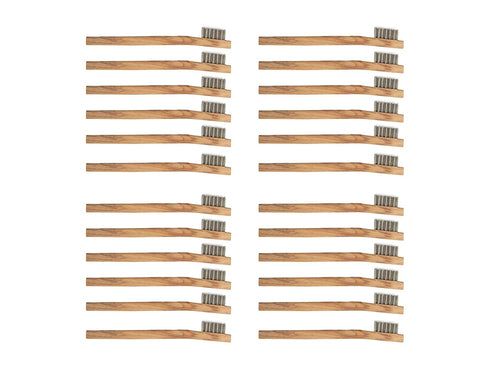 J&R Quality Tools 24 Pack Stainless Steel Wire Brush Tooth Brushes