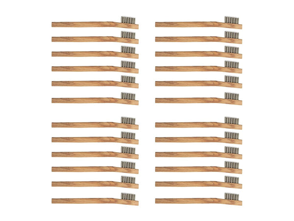 J&R Quality Tools 24 Pack Stainless Steel Wire Brush Tooth Brushes