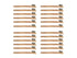 J&R Quality Tools 24 Pack Stainless Steel Wire Brush Tooth Brushes
