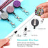 HUSUM 4 Sets Rhinestone Lanyard, Sparkling ID Card Holder, Crystal Retractable Badge Reel for Women, 4 Colors