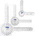 ASA TECHMED Goniometer Set, 3 Pcs, 12, 8, 6 Inch Medical Spinal Angle Protractor